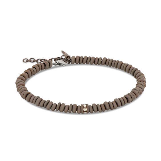Bracciale Mano-J. COLOR in Titanio Diamante Brown 0.19 Ct ABR4005 - ABR4005
